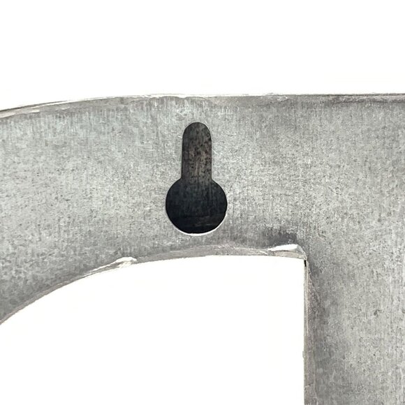 Tin Box Letter D Rustic Primitive Hanging 7" Tall 3 Dimensional - Picture 4 of 5